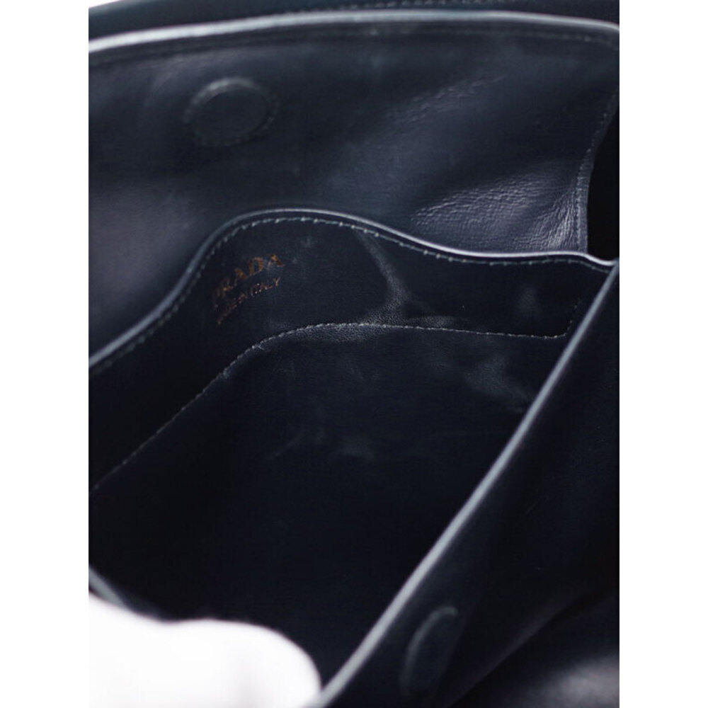 Prada Double Saffiano leather tote bag top handles Blue - Picture 9 of 9